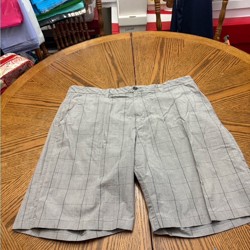 Ashworth Gray Flat Front Shorts Tailored Look